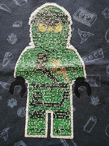 princeza haljine za devojcice: H&M majica za dečake Leggo ninjao piši briši plava i zelena strana — 4