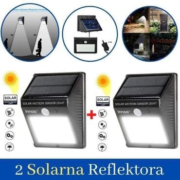 reflektor na solarno punjenje: 2 solarna led reflektora (20 dioda) samo 1500 dinara. Porucite odmah u — 1