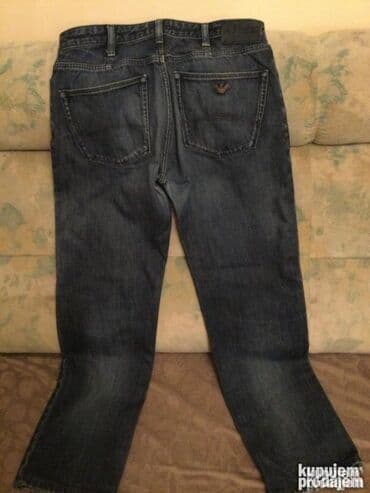 muske farmerke levis 501: ARMANI farmerice 32 100% cotton Polustruk 43cm duzina 105cm — 3