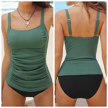 keper jakna: Dvoslojni ženski kupaći kostim – tankini set - Gornji deo: tankini — 1