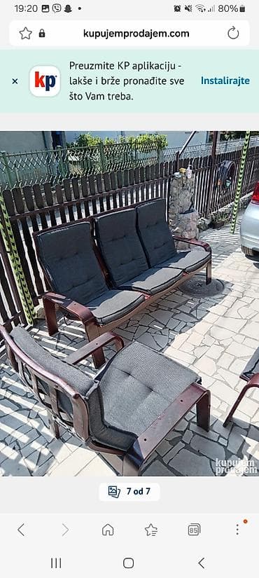 uradi sam sto i stolice za bastu: Baštenska garnitura Komplet udobnog spoljašnjeg nameštaja sa drvenim — 7