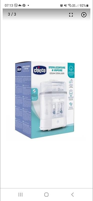 wireless vacuum cleaner fh 268: Chicco parni sterilizator 3-u-1 placen 8500 - Električni parni — 1