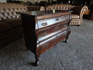 Sweatpants: Barokna komoda sa 3 fioke - Materijal: masivno drvo, bogata topla — 16