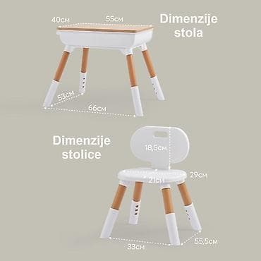 BBO SET DEČIJI STO I STOLICA – NATUR Šifra proizvoda: 533.920285-80