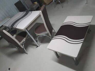 idea sto i stolice: Sto - 80cm Metal noge Ploca univer Staklo 4mm stolica - metal - eko — 17