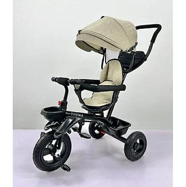 Kids' bicycles: Dečiji tricikl sa ručkom i tendom THEMA - 3 u 1 funkcionalnost — 4