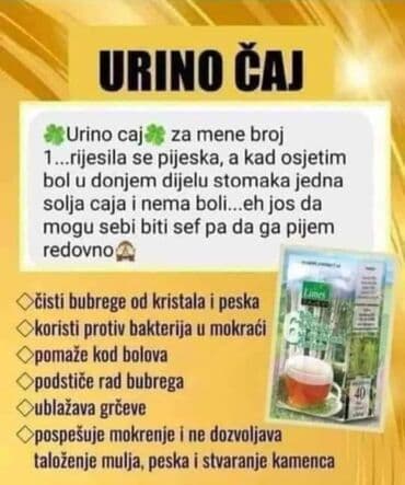 Supplements: Koristi se protiv bakterija u mokraći. Mešavina odabranog bilja ima — 1