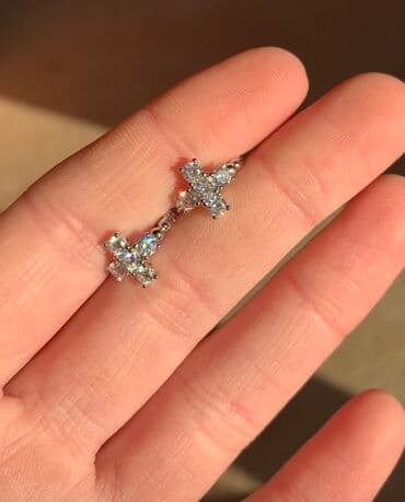 srebrni prsten verenicki: Minđuše na šraf — 2