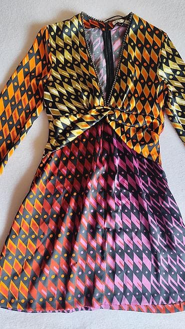 suknja zara: Mini haljina sa dugim rukavima i dubokim V dekolteom - Kroj: mini — 2