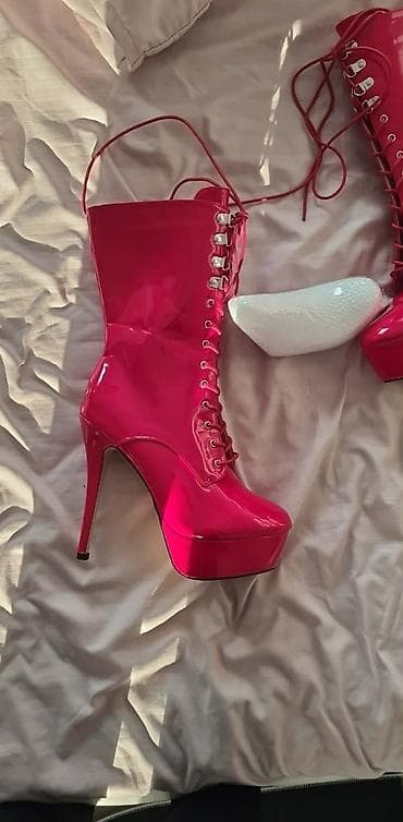 Women's Sneakers and athletic shoes: High boots, 39.5, color - Red — 1