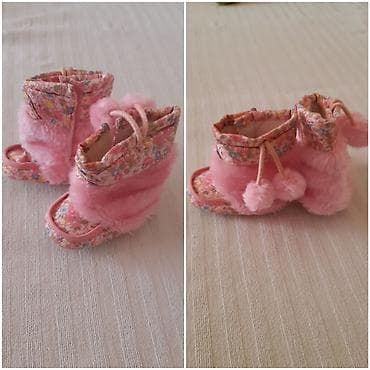 lutke za prste: Dečije roze čizmice/čarapice za bebe - Topao, mekan materijal sa — 2