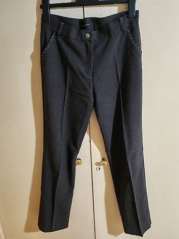 Ženske elegantne pantalone – Made in Italy - Tamno sive/ugljen