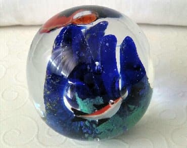 Tekstil: Pritiskivač za papir, Maldivi Stakleni pritiskivač za papir — 1