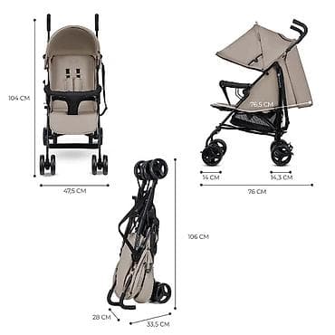 Kolica za bebe: KINDERKRAFT kolica za bebe TIK – Stone Beige SKU: KSTIK00BEG Lagana — 2