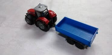 bicikle sa prednjim i zadnjim amortizerima: Majorette traktor Massey Ferguson 8737 sa prikolicom 14 cm. ocuvan — 3