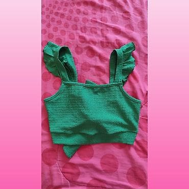polo majice springfield: Shein Zeleni ženski crop top na bretele sa volančićima S/M NOVO - — 4