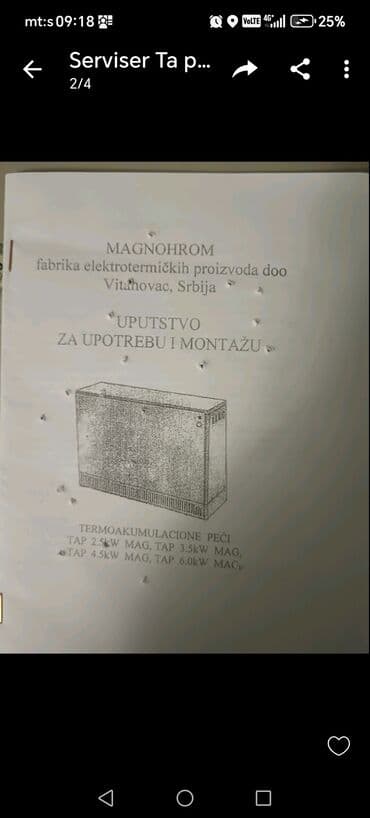 alcatel prvi modeli: Magnohrom TA peć 3,5 KW Kupljena lično, po ceni 65000 Uz nju propratna — 7