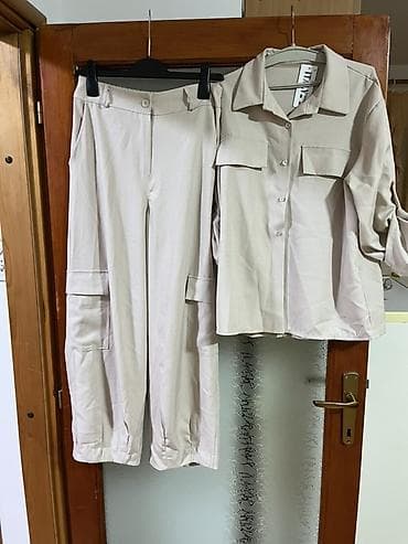delovi za satove: Komplet košulja + pantalone u bež/peščanoj nijansi. - Gornji deo — 3