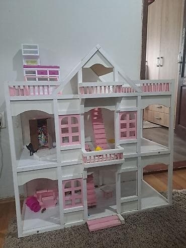 Kućice za lutke: Velika drvena kuća za lutke sa više nivoa Cisto drvo . Dimenzije  — 2