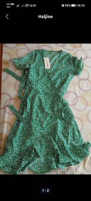 new yorker odeca: S, color - Green, Short sleeves — 2