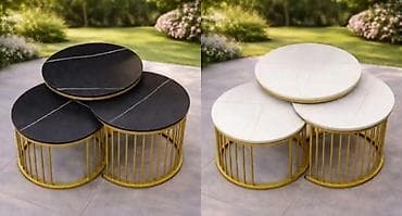 07. Set modernih stolića MILANO – 3 komada – imitacija mermera?