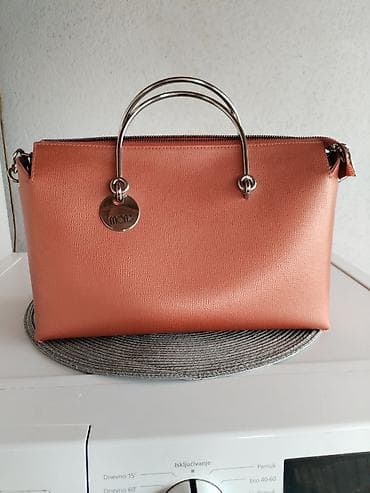 Elegantna ženska torba – koralno/narandžaste boje - Materijal — 3