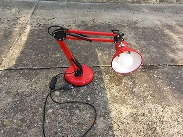 Stočna/desktop radna lampa sa podesivim krakovima – crvena - Klasičan