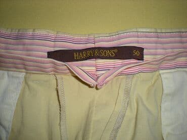 krem pantalone i crna kosulja: Pantalone harry & sons lake letnje pantalone, pastelno žute boje — 2