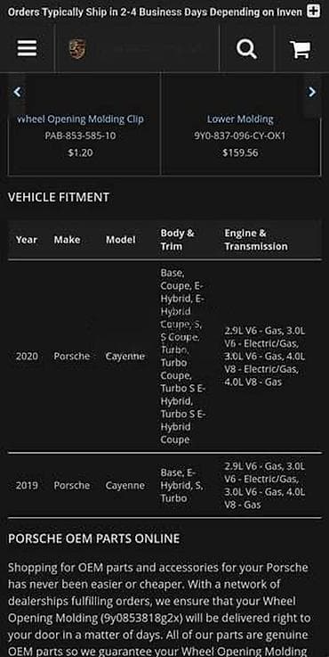 car bluetooth adapter: RUB ZADNJI DESNI ZA PORSCHE CAYENNE | Porsche Cayenne zadnji desni — 4
