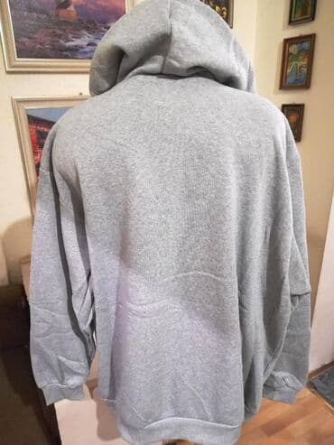 pantalone farmerice bermude: Duks, 4XL, bоја - Siva, Sa kapuljačom — 5