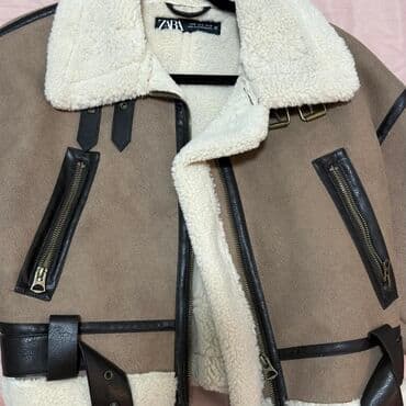 Fur coats: Zara, M, Single-colored, With lining, Faux fur — 3