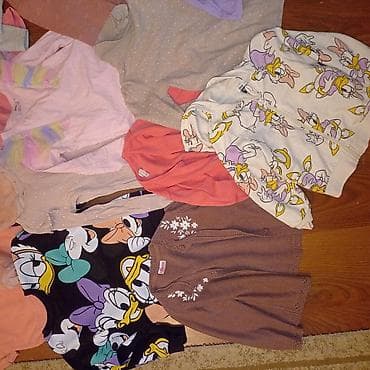 crne satenske pantalone: Paketić dečije garderobe za devojčice – razni komadi dugih rukava i — 2