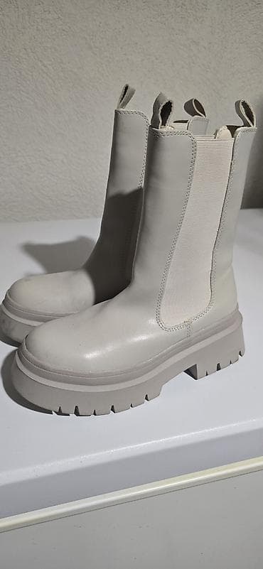 kozne sandale na platformu: Čizme, 38, bоја - Siva — 1