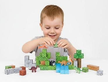 Set magnetnih kocki za decu – 142 dela, kocke i dinosaurusi Šifra