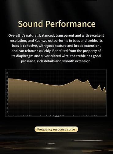 mini pojacala za gitaru: KBEAR Xuanwu žičane in-ear slušalice - Dinamički drajver prečnika 8 — 8