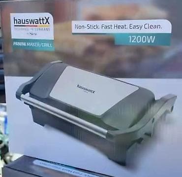 polovni tosteri: HauswattX panini maker/grill – dizajniran u Nemačkoj. - Snaga: 1200 W — 1