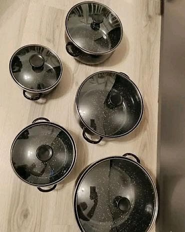 posude za šećer i kavu pepco: Elegantni SERPI crni emajl set – 5 delova ✨ Kuvanje sa stilom! — 2