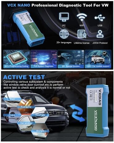 sipeta cacak gume: VXDIAG VCX NANO NX100 WiFi za VW/Audi/Škoda/Seat/Bentley VXDIAG VCX — 4