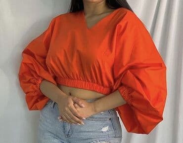 zara ženske bluze: Kosulja kratka mis rukavi na lastis oko struka i ruke. Dostupne — 1