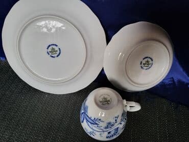 solje za caj: Set 1940g+ Tirschenreuth porcelan,pravi kobalt Bavaria. Set je — 10