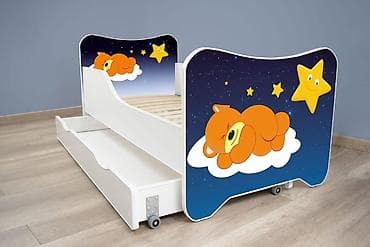 nepromočive pantalone za decu: Dečiji krevet 160×80 cm Happy Kitty + fioka Sleeping Teddy - — 1