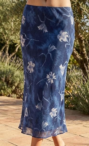 Plisirana midi suknja sa cvetnim printom - Dužina: midi, do pola