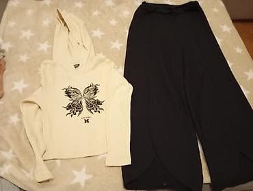 kicanke za kape: Dvoje za devojčice – dukserica sa kapuljačom + široke pantalone - — 2