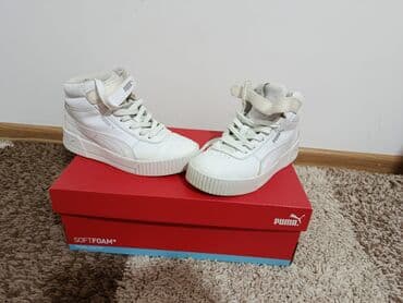 fors patike: Puma kožne patike – visoki (mid/high) model, bele boje. - Gornjište — 2