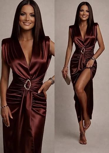 lepi jova: Elegantna večernja haljina od satenskog materijala - Model — 3