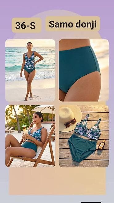 Donji deo kupaćeg kostima – veličina 36/S. - Model: klasičan kroj sa