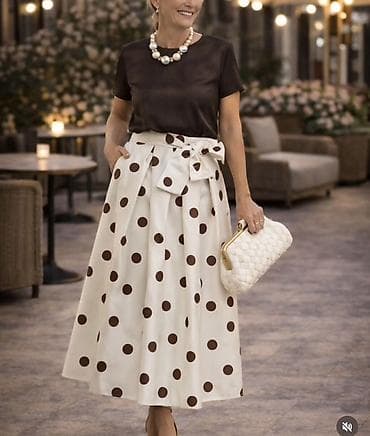 Skirts: ✅Midi suknja sa tufnama i velikom mašnom u struku
✅2750 din — 5