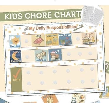 prenosivi grejac za flasice: Dečji vizuelni planer obaveza – set sa ikonicama - Pomaže deci da — 3
