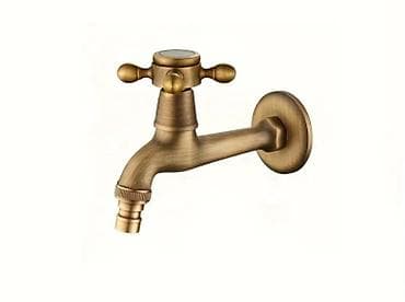 Etažne peći i kamini: 🟢 Zidna slavina – retro bronza (Long model) ✅ Kvalitet izrade • — 1