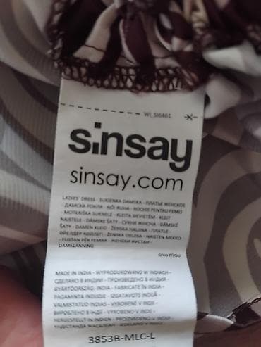 sinsay bele farmerke: Lagana haljina Sinsay, L veličina, Sa strane se moze celom dužinom — 5